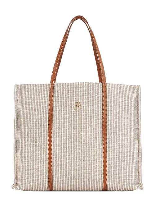 TOMMY HILFIGER Strandtaske  beige / cognac / hvid