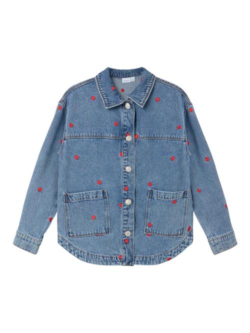 NAME IT Overgangsjakke  blue denim / rød