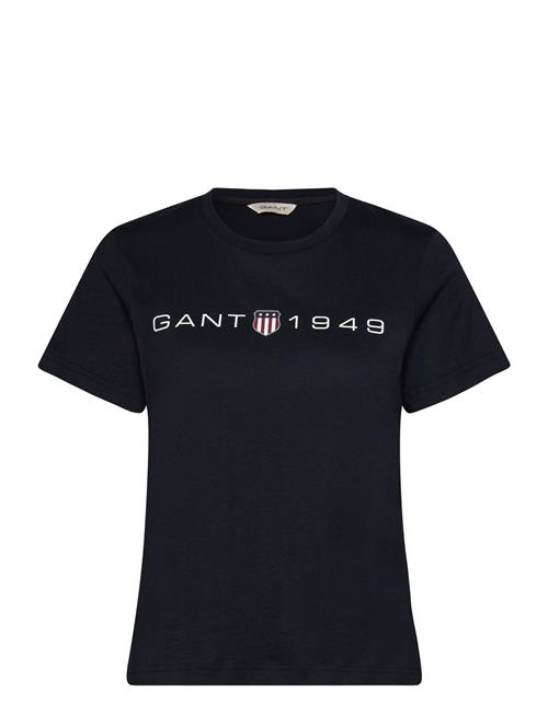 Reg Printed Graphic T-Shirt GANT Black