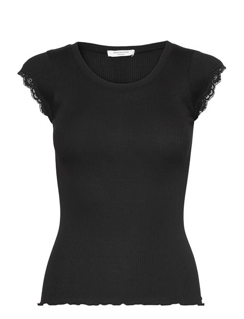 Short Sleeve Top W/ Lace Rosemunde Black