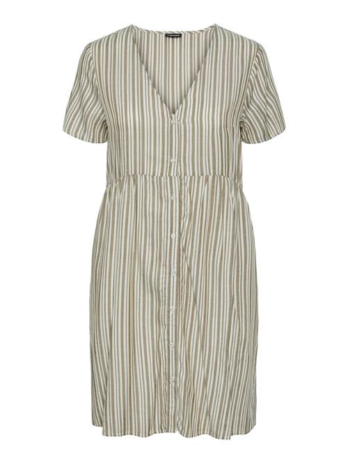 PIECES Blusekjole 'PCAlvina'  oliven / offwhite