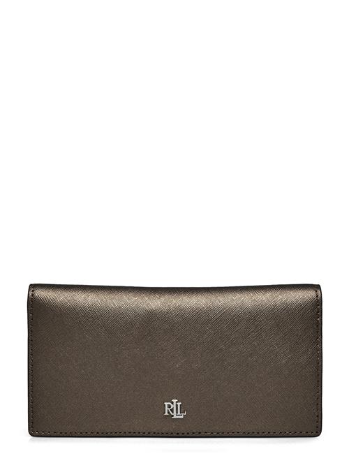 Crosshatch Leather Slim Wallet Lauren Ralph Lauren Brown