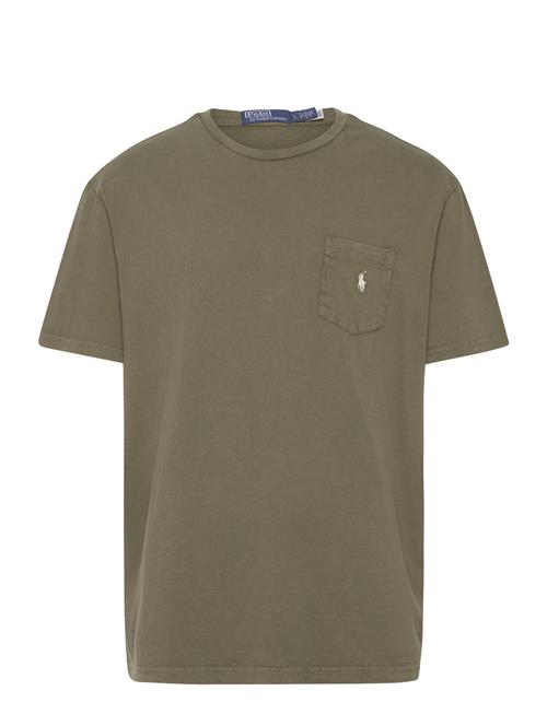 Classic Fit Cotton-Linen Pocket T-Shirt Polo Ralph Lauren Khaki