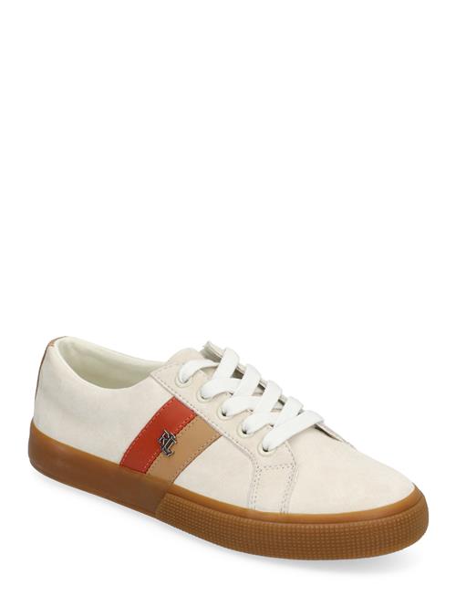 Janson Ii Suede & Leather Sneaker Lauren Ralph Lauren Beige