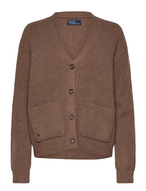 Wool-Cashmere V-Neck Cardigan Polo Ralph Lauren Brown