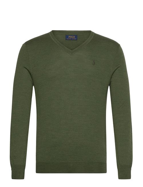 Slim Fit Washable Wool V-Neck Sweater Polo Ralph Lauren Green