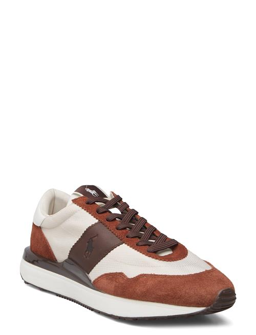 Train 89 Suede-Paneled Sneaker Polo Ralph Lauren Brown