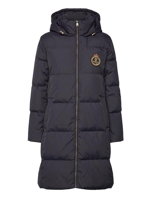 Crest-Patch Hooded Down Coat Lauren Ralph Lauren Navy