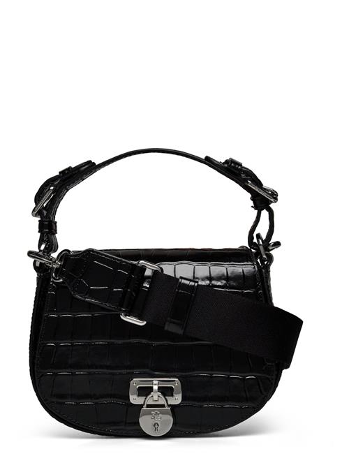 Embossed Medium Tanner Crossbody Bag Lauren Ralph Lauren Black