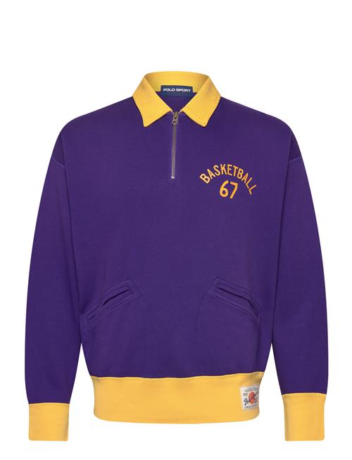 Vintage Fit Fleece Collared Sweatshirt Polo Ralph Lauren Purple