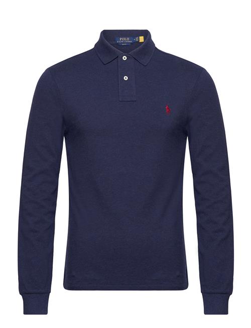 Slim Fit Mesh Long-Sleeve Polo Polo Ralph Lauren Navy