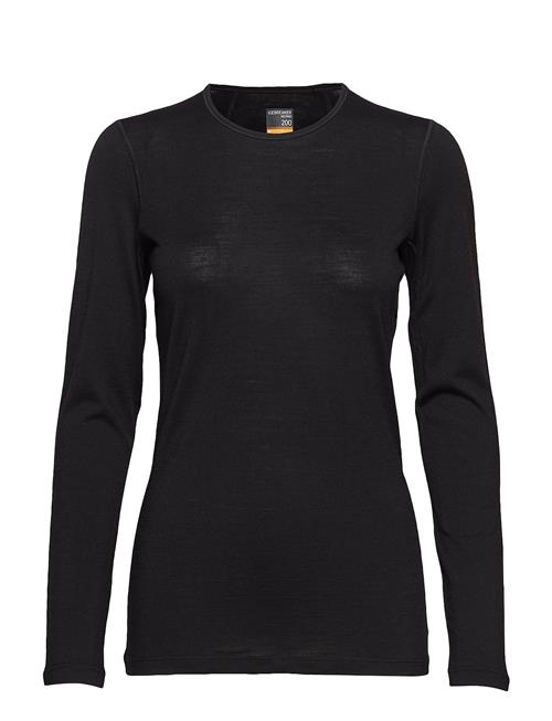 Women Merino 200 Oasis Ls Crewe Icebreaker Black