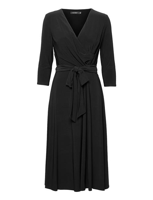 Surplice Jersey Dress Lauren Ralph Lauren Black