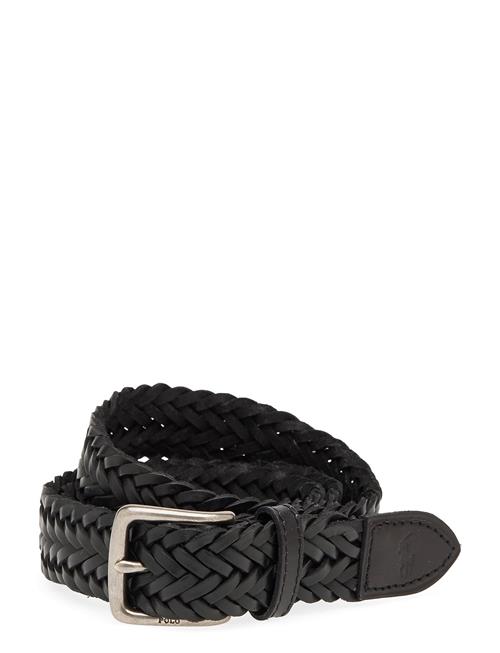 Braided Calfskin Belt Polo Ralph Lauren Black