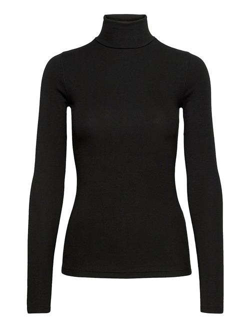 Stretch Ribbed Turtleneck Polo Ralph Lauren Black