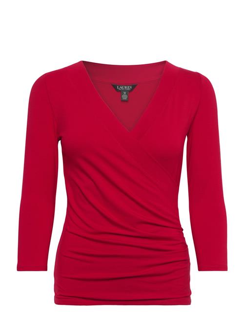 Surplice Jersey Top Lauren Ralph Lauren Red