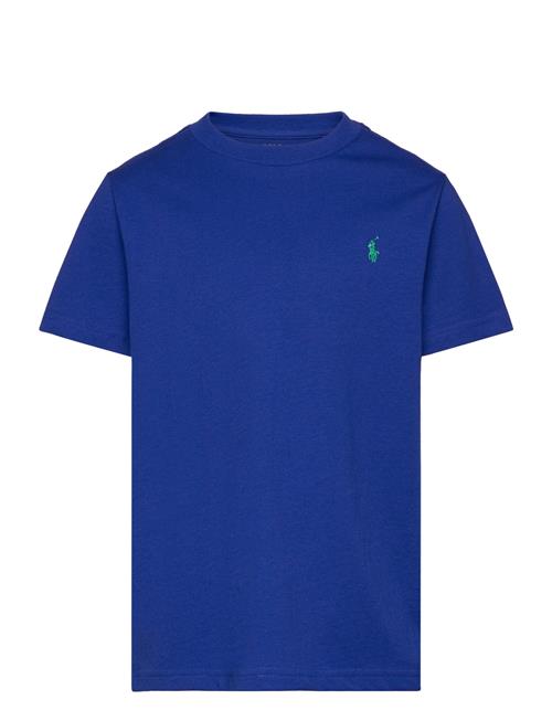 Se Cotton Jersey Crewneck Tee Ralph Lauren Kids Blue ved Booztlet