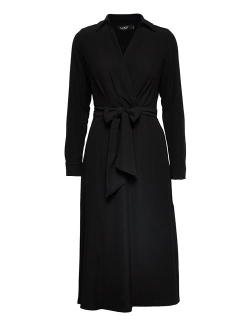 Surplice Georgette Midi Dress Lauren Ralph Lauren Black