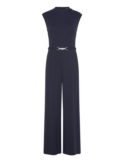 Belted Mockneck Jumpsuit Lauren Ralph Lauren Navy