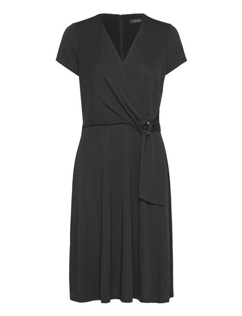 Surplice Jersey Dress Lauren Ralph Lauren Black