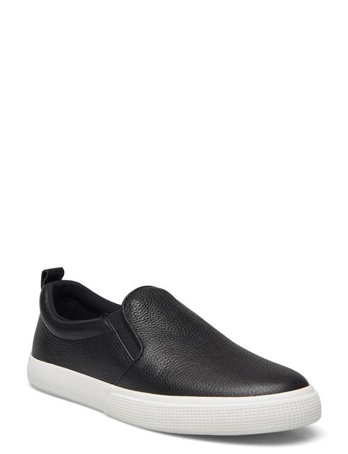 Haddley Tumbled Leather Slip-On Sneaker Lauren Ralph Lauren Black