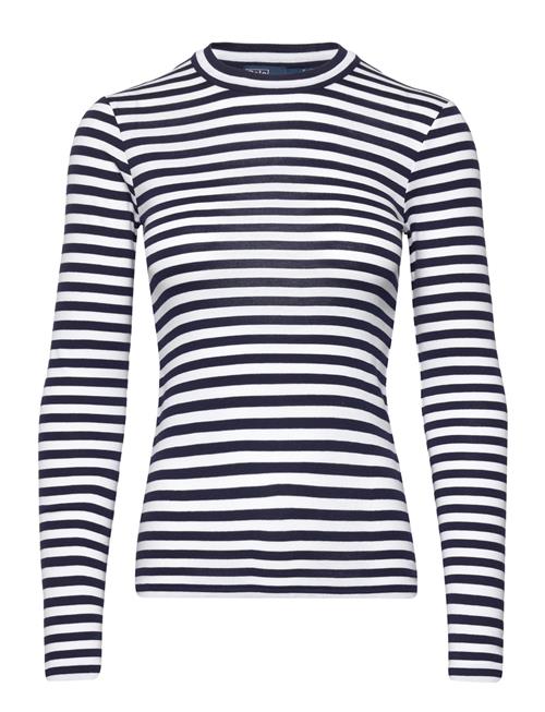 Striped Ribbed Long-Sleeve Tee Polo Ralph Lauren Navy