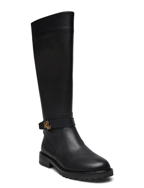 Hallee Tumbled Leather Tall Boot Lauren Ralph Lauren Black