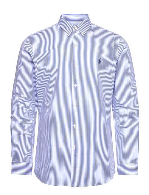 Slim Fit Striped Stretch Poplin Shirt Polo Ralph Lauren Blue