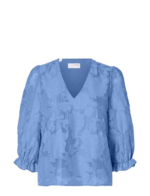 Slfcathi-Sadie 3/4 Top Ff Selected Blue
