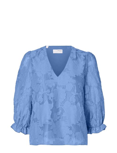 Slfcathi-Sadie 3/4 Top Ff Selected Femme Blue