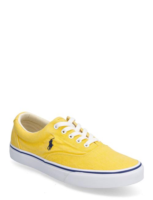 Keaton Washed Canvas Sneaker Polo Ralph Lauren Yellow