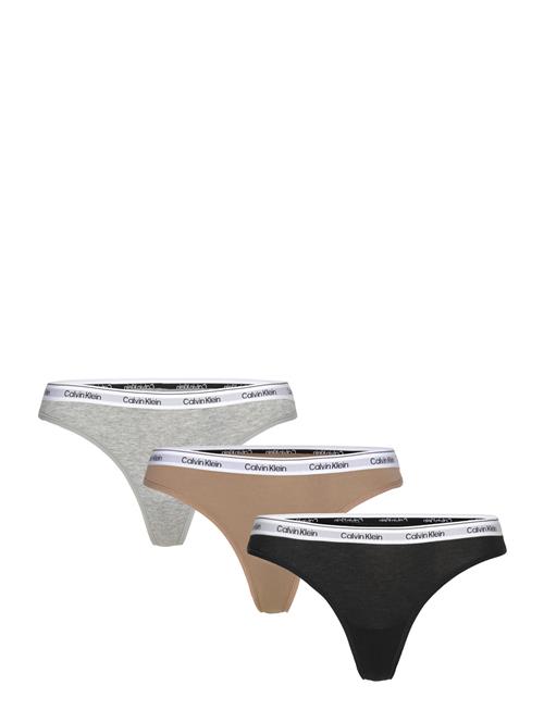 Se 3 Pack Thong Calvin Klein Patterned ved Booztlet