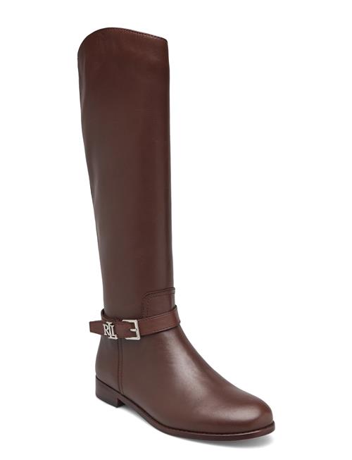 Brooke Burnished Leather Riding Boot Lauren Ralph Lauren Brown