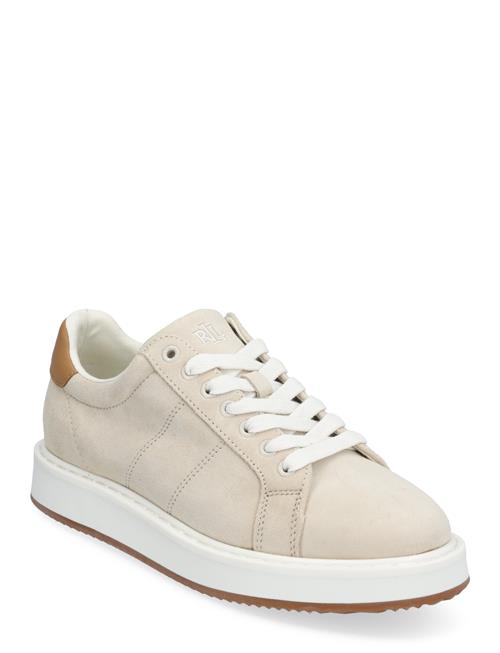 Angeline Iv Suede & Leather Sneaker Lauren Ralph Lauren Beige