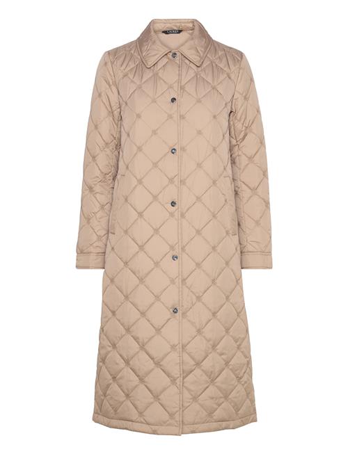 Diamond-Quilted Long Coat Lauren Ralph Lauren Beige