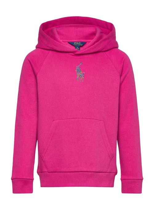 Floral Big Pony Fleece Hoodie Ralph Lauren Kids Pink