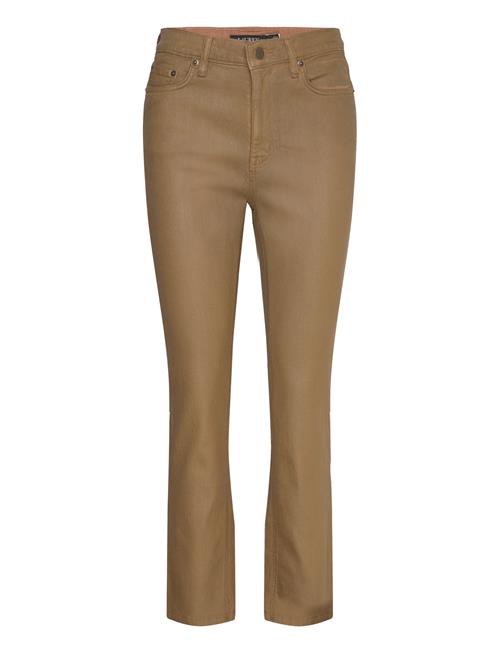 Coated High-Rise Straight Ankle Jean Lauren Ralph Lauren Brown