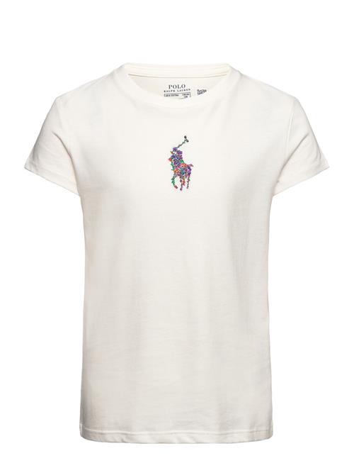 Floral Big Pony Cotton Jersey Tee Ralph Lauren Kids White