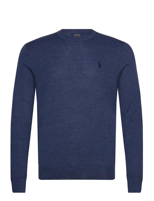 Slim Fit Washable Wool Crewneck Sweater Polo Ralph Lauren Blue