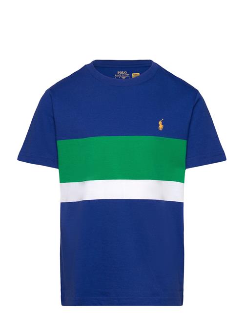 Striped Cotton Jersey Tee Ralph Lauren Kids Blue