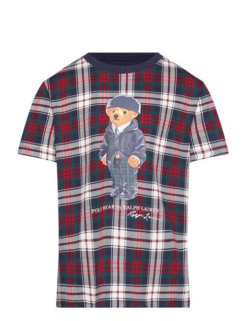 Polo Bear Plaid Cotton Jersey Tee Ralph Lauren Kids Navy