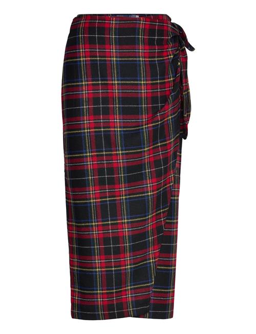 Plaid Twill Wrap Skirt Polo Ralph Lauren Red