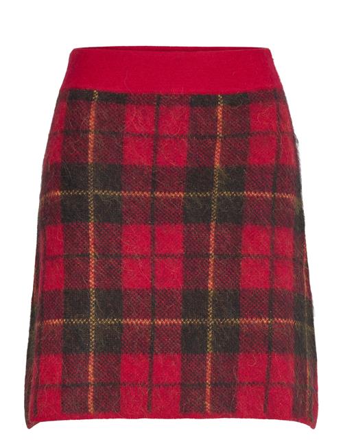 Plaid Alpaca-Blend Miniskirt Polo Ralph Lauren Red