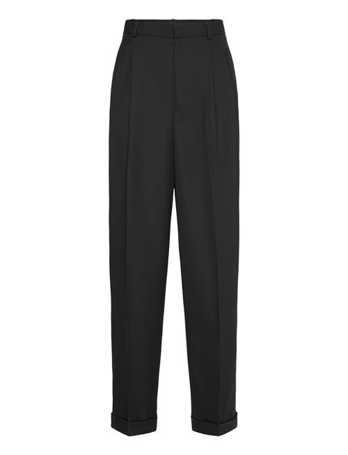 Wool Wide-Leg Tuxedo Pant Polo Ralph Lauren Black