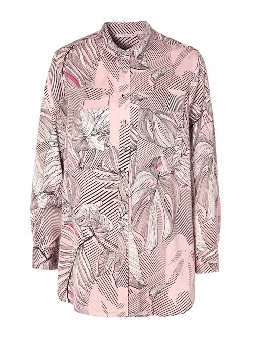 TATUUM Bluse 'Granko'  lys pink / sort / hvid