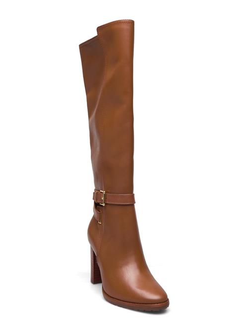 Manchester Burnished Leather Tall Boot Lauren Ralph Lauren Brown