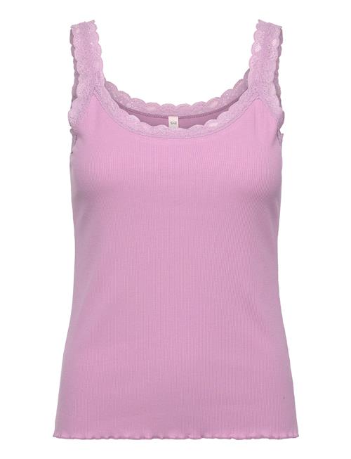 Singlet Rib Jersey Lace Hunkemöller Pink