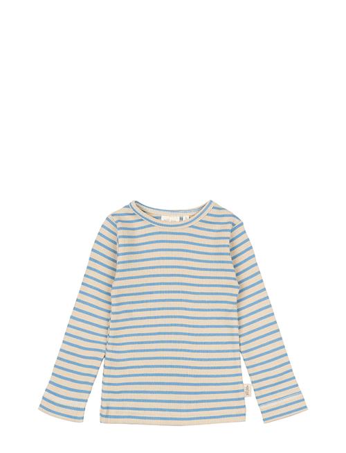 T-Shirt L/S Modal Striped Petit Piao Blue