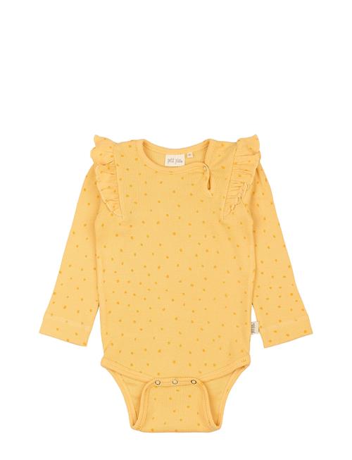 Body L/S Frill Modal Dot Petit Piao Yellow