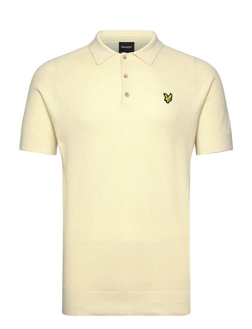 Linen Blend Knitted Polo Lyle & Scott Yellow